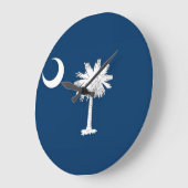 サウスカロライナ州旗 ラージ壁時計 (傾斜)