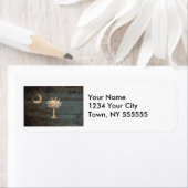 サウスカロライナ州旗(旧木目) ラベル (インサイチュ)