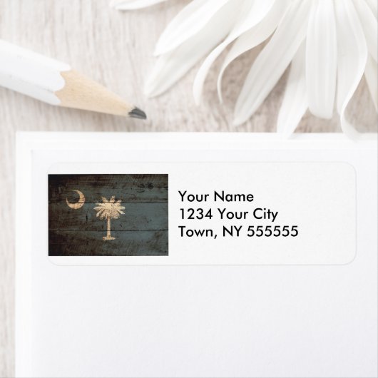 サウスカロライナ州旗(旧木目) ラベル (インサイチュ)