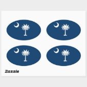 サウスカロライナ州旗 楕円形シール (シート)