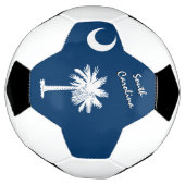 サウスカロライナ州旗/米国スポーツ サッカーボール (回転)