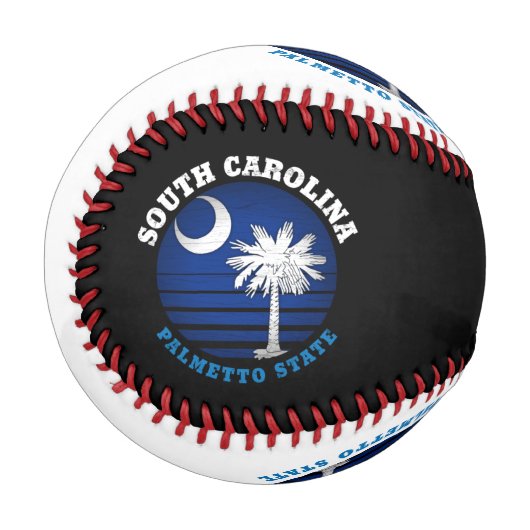 サウスカロライナ州旗 野球ボール (正面左)