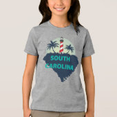 サウスカロライナ州，アメリカ合衆国 トライブレンドＴシャツ (正面)