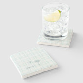 サウスカロライナ州(月と手のひらカスタム) ストーンコースター (横)