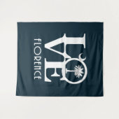 サウスカロライナ州LOVE Florence タペストリー (正面(横))