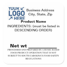 サウスカロライナ州SCコテージ法ステッカーラベル