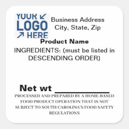 サウスカロライナ州SCコテージ法ステッカーラベル スクエアシール