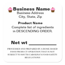 サウスカロライナ州SCコテージ法ステッカーラベル