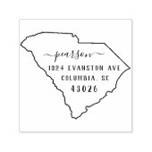 サウスカロライナ差出人住所スタンプ自己インク セルフインキングスタンプ (デザイン)