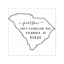 サウスカロライナ差出人住所スタンプ自己インク セルフインキングスタンプ