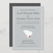 サウスカロライナ愛 – カスタマイズ可能な結婚式の招待 招待状 (正面/裏面)