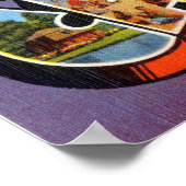 サウスカロライナ旅行からのヴィンテージの挨拶 ポスター (角)