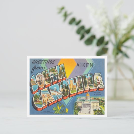 サウスカロライナ旅行Aikenからの挨拶 ポストカード (スタンド正面)