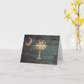 サウスカロライナ旧木州旗； カード (黄色い花)