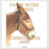 サウスカロライナ準州の労働動物 ロバ シール (シート)