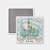 サウスカロライナ灯台カスタム磁石 マグネット (正面/裏面)