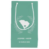 サウスカロライナ結婚式の引き出物カスタム  スモールペーパーバッグ (正面)