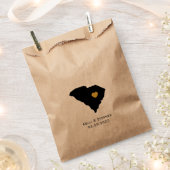 サウスカロライナ結婚式の引き出物トリートサックス抱き枕 フェイバーバッグ (クリップ留めされた状態)