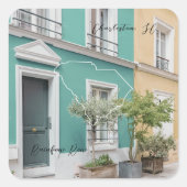 サウスカロライナ虹の行ステッパーソナライズされたカー スクエアシール (正面)