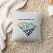 サウスカロライナ語ニックネームワードアート クッション (ブランケット)