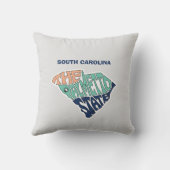 サウスカロライナ語ニックネームワードアート クッション (裏面)