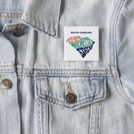 サウスカロライナ語ニックネームワードアート 缶バッジ (インサイチュ)