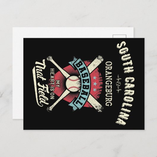 サウスカロライナ・オランジェバーグ野球 ポストカード (正面/裏面)