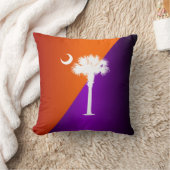 サウスカロライナ(オレンジと紫) クッション (ブランケット)