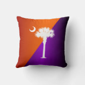 サウスカロライナ(オレンジと紫) クッション (裏面)