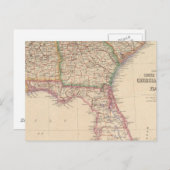 サウスカロライナ、ジョージア、アラバマの州 ポストカード (正面/裏面)