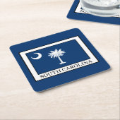 サウスカロライナ スクエアペーパーコースター (アングル)