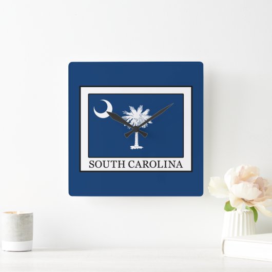 サウスカロライナ スクエア壁時計 (ホーム)