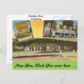 サウスカロライナ、スターキーズモーテル、オランジェバーグ ポストカード (正面/裏面)