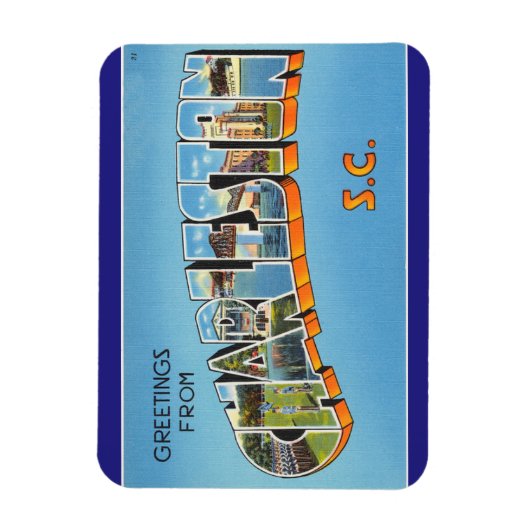 サウスカロライナ、チャールストンビーチマグネット マグネット (縦)