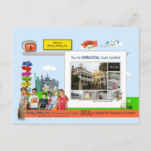 サウスカロライナ，チャールストン ポストカード (正面)