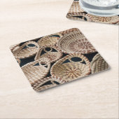 サウスカロライナ、チャールストン、マーケットホール スクエアペーパーコースター (アングル)