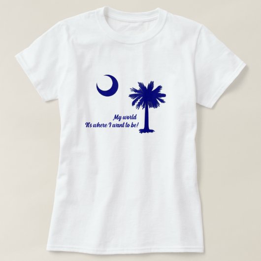サウスカロライナ - マイワールド Tシャツ (デザイン正面)