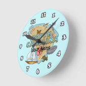 サウスカロライナ ラウンド壁時計 (傾斜)