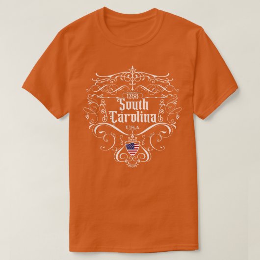 サウスカロライナ ヴィンテージ デザイン 1 Tシャツ (デザイン正面)