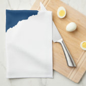 サウスカロライナ（青と白） キッチンタオル (四つ折り)