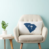 サウスカロライナ（青と白） ランバークッション (椅子)