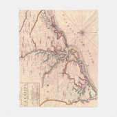 サウスカロライナ(1690年)のヴィンテージの地図 フリースブランケット (正面)