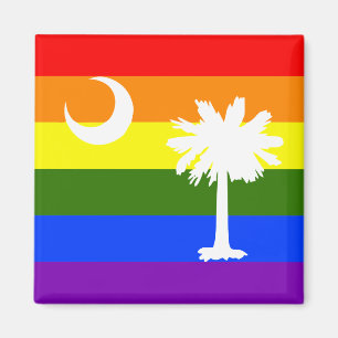 サウスカロライナLGBTレインボープライド国旗 マグネット