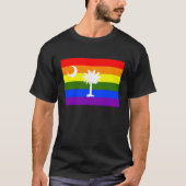 サウスカロライナLGBTレインボープライド旗 Tシャツ (正面)