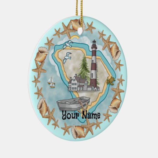 サウスカロリーナライトハウスオーナメント セラミックオーナメント (右)