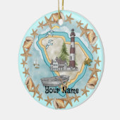 サウスカロリーナライトハウスオーナメント セラミックオーナメント (左)