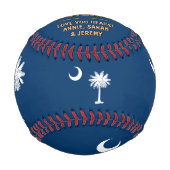 サウスカロ最高のロパパ、愛国的な米国、国旗 野球ボール (正面)