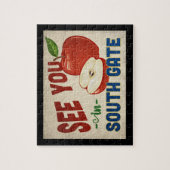 サウスゲートカリフォルニアアップル – ヴィンテージ旅行 ジグソーパズル (縦)