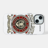 サウスゲート高校ラムズiPhoneケース 名前入り iPhone 15ケース (裏面横)