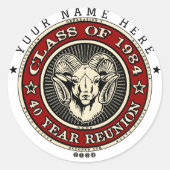 サウスゲート高校ラムラウンドステッカー6または20 ラウンドシール (正面)